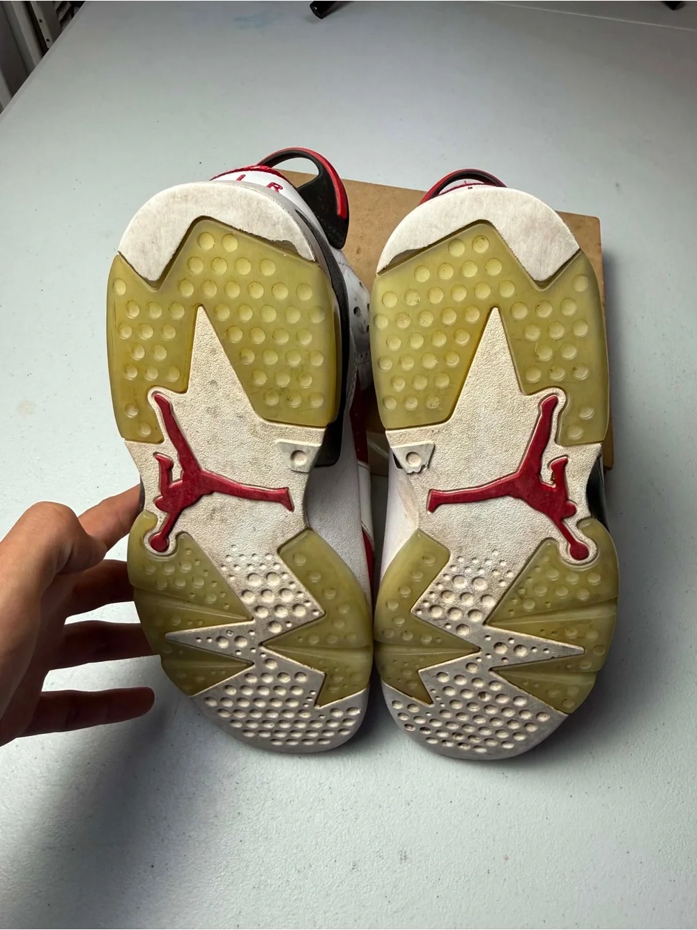 Nike Air Jordan 6 Retro OG Mid Carmine size 5.5 OG VI White NO BOX